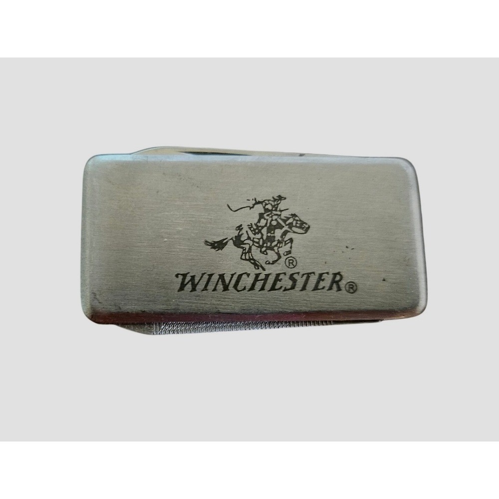 Winchester Money Clip Multi-Tool Mens OS Silver Stainless Steel Knife File